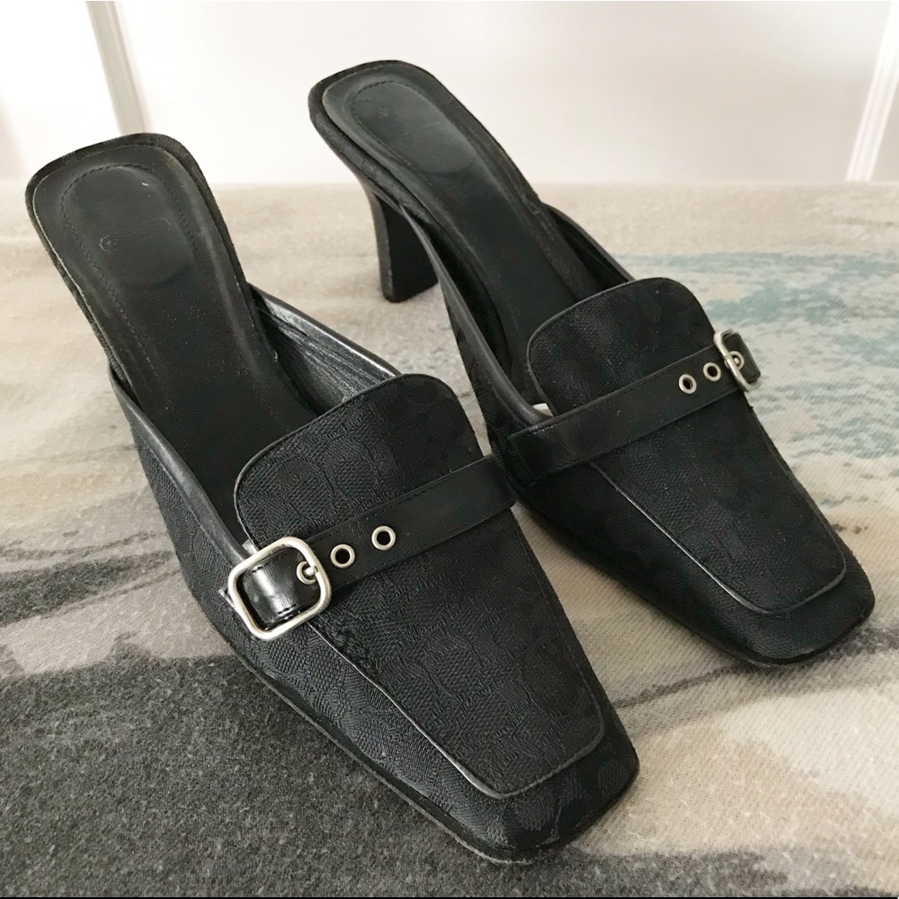 Coach Signature Canvas Mules Y2K